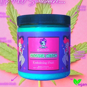 STONER WITCH Cannaflower Scented Body Lotion by Posh Goth