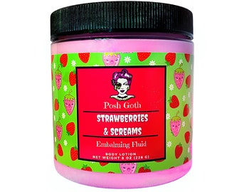 STRAWBERRIES & SCREAMS Strawberry Shortcake Scented Body Lotion