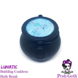 LUNATIC Fruity and Floral Scented Bubbling Cauldron Bath Bomb by Posh Goth