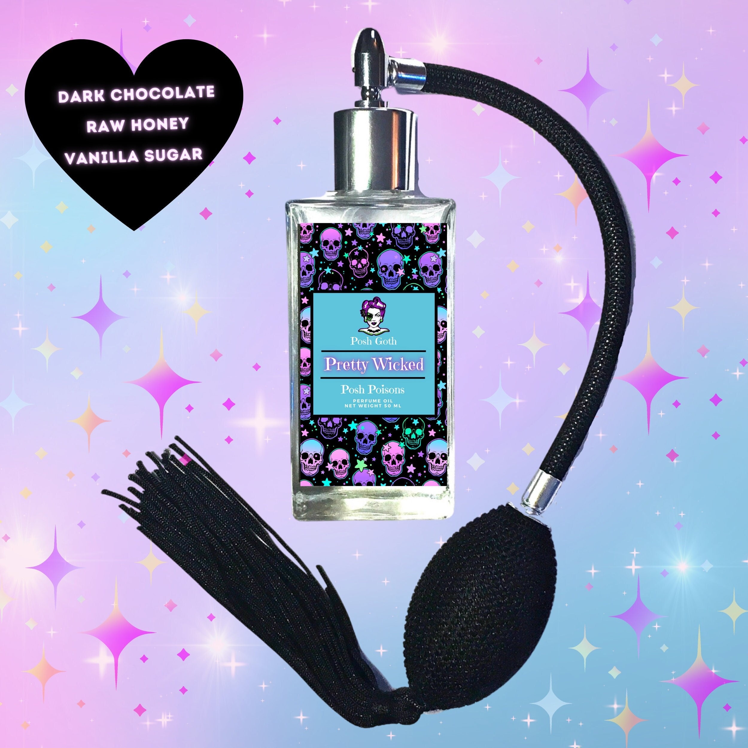 PRETTY WICKED Honey Chocolate Vanilla Scented Gothic Perfume Spray