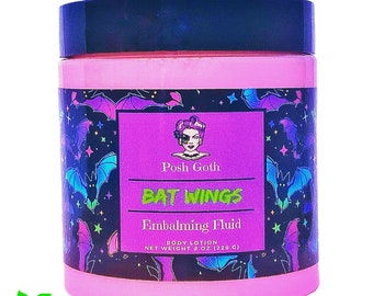 BAT WINGS Black Raspberry Vanilla Scented Embalming Body Lotion by Posh Goth