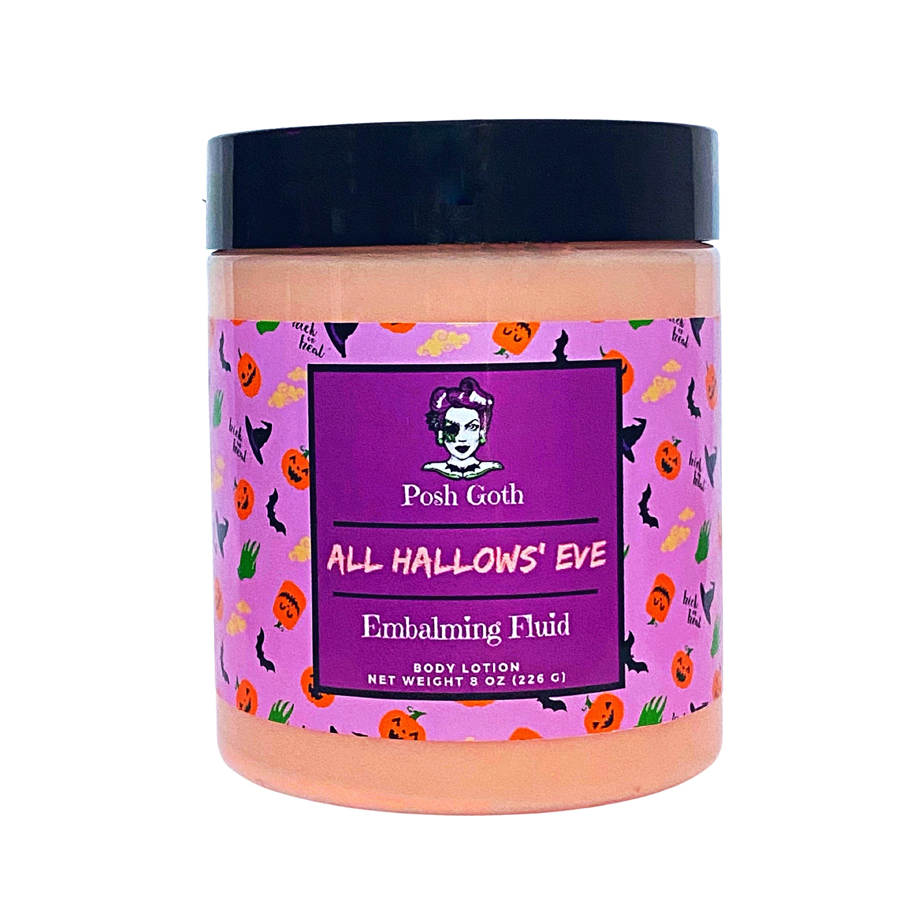 All Hallows' Eve Body Lotion | Pumpkin Gourmand Scent | Witchy Autumn Skincare | Posh Goth Vegan Lotion