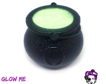 Glow in the Dark Cauldron Bath Bomb: Vanilla Lime Scented, Vegan