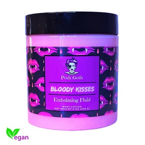 BLOODY KISSES Scented Body Lotion by Posh Goth