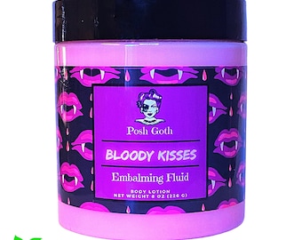 BLOODY KISSES Scented Body Lotion by Posh Goth