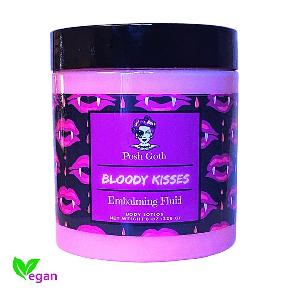 BLOODY KISSES Scented Body Lotion by Posh Goth