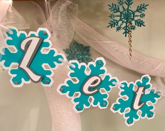 Let it snow banner | Etsy