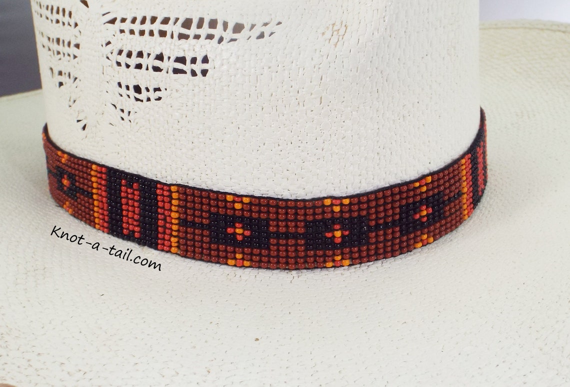 Brilliant Beaded Hatband Stretch Hat Band Southwest Beaded Etsy