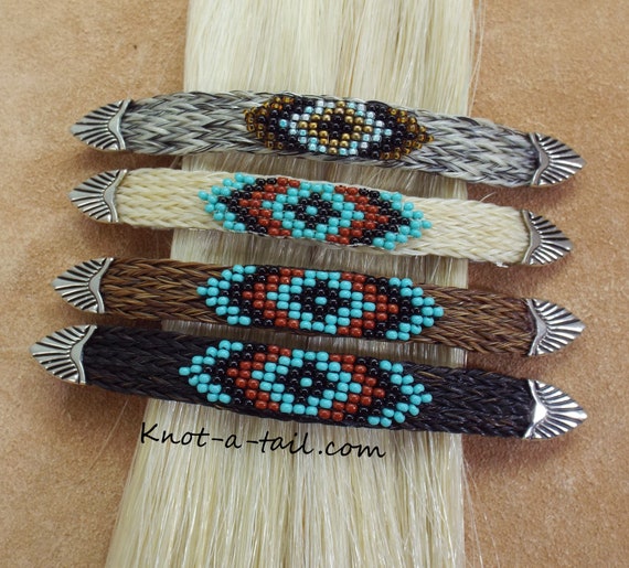 Horsehair Barrette Southwest Hair Barrette Beaded Barrette - Etsy