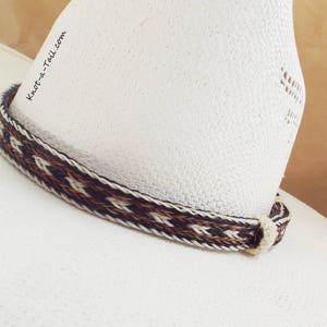 LONGMIRE hat band, horsehair hat band,  Cowboy horsehair hat band, No tassels, natural colors,  hat band, Western hat band, Rodeo hatband