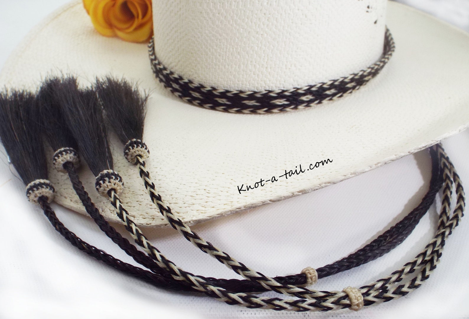 Cowboy hat stampede string Cowboy chin strap blackwhite or Etsy