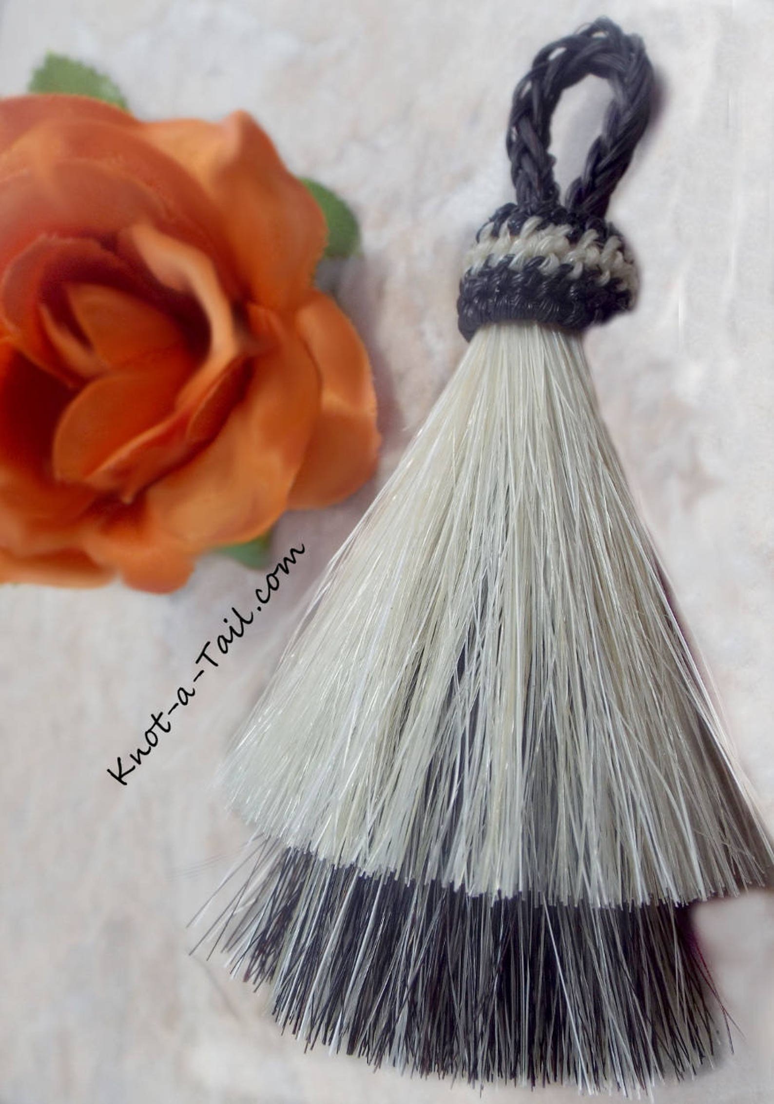 Horsehair Tassel Double Stacked Tassel Boho Tassel Natural Etsy