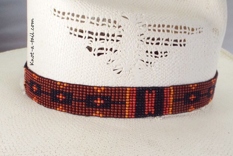 Brilliant Beaded Hatband Stretch Hat Band Southwest Beaded Etsy