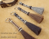Hand-braided Horsehair Keychain, Western Tassel Design - Etsy
