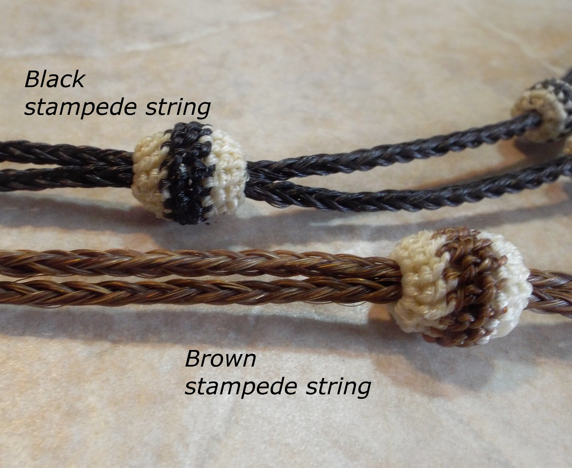 Cowboy Hat Stampede String, Cowboy Chin Strap, Brown or 