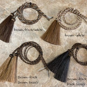 Hand Braided Horsehair Cowboy Hat Stampede String, Cotter Pin, 11 colors combinations