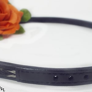 Leather Cowboy Hat Band, Braided Horsehair Inlay, Professional look image 13