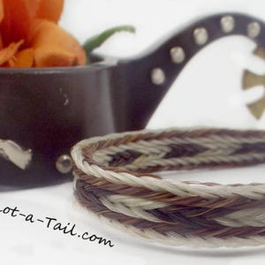 Pulsera de crin, REVERSIBLE, pulsera, crin real, trenza plana, crin natural, pulsera para amantes de los caballos, crin occidental, vaquera