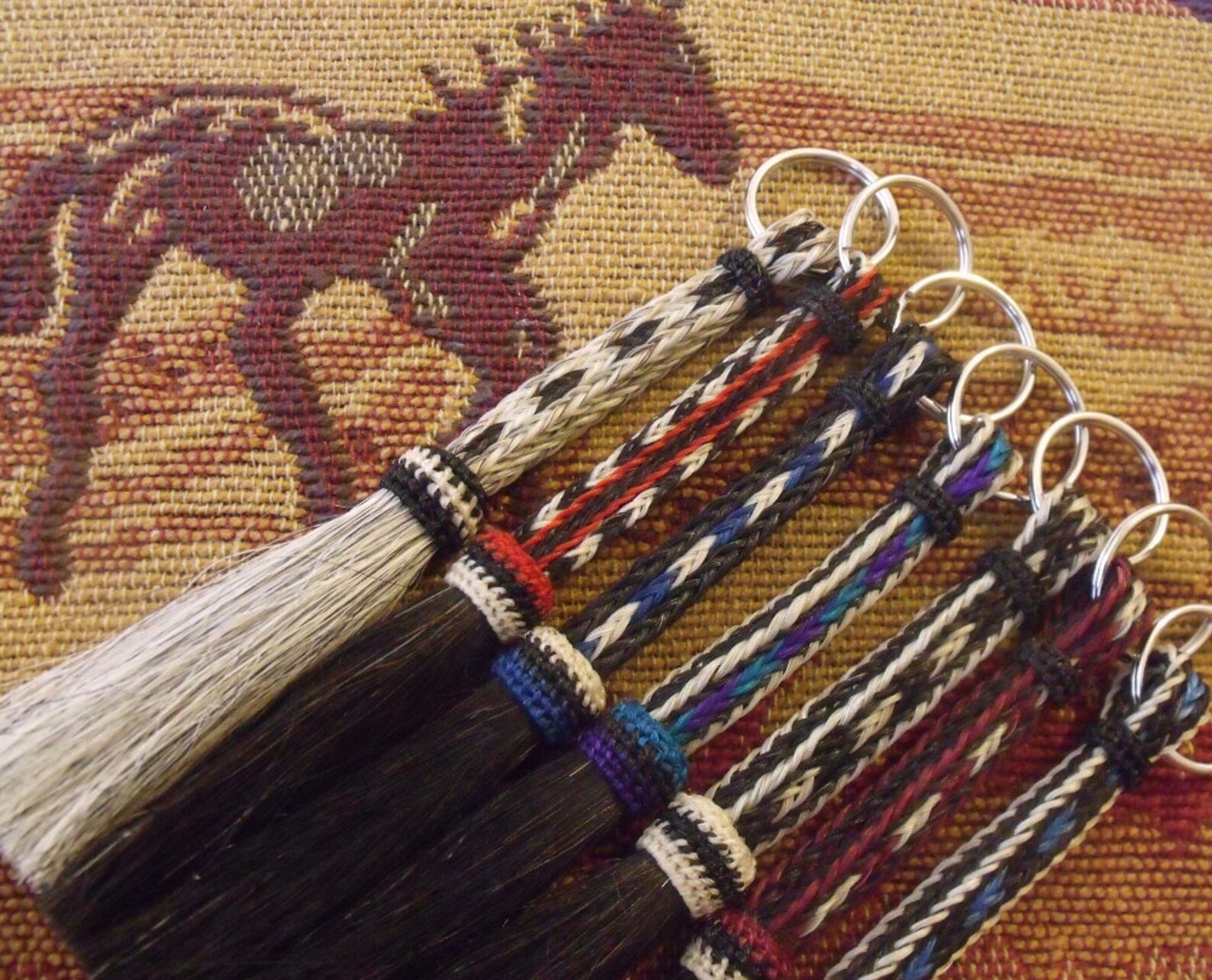 Horsehair Keychain Handbraided Horse Hair Key Chain 8 Etsy