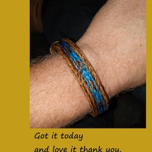 Pulsera de crin de caballo trenzada a mano, ajustable, estilo vaquero occidental imagen 18