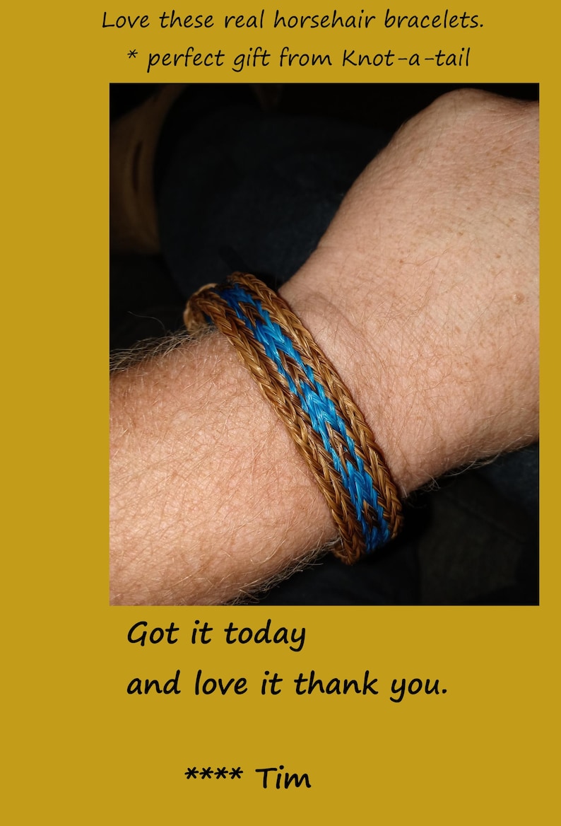 Pulsera de crin de caballo trenzada a mano, ajustable, estilo vaquero occidental imagen 18
