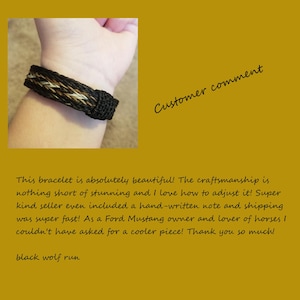 Pulsera de crin de caballo trenzada a mano, ajustable, estilo vaquero occidental imagen 20