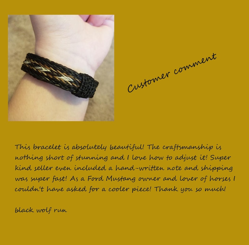 Pulsera de crin de caballo trenzada a mano, ajustable, estilo vaquero occidental imagen 20