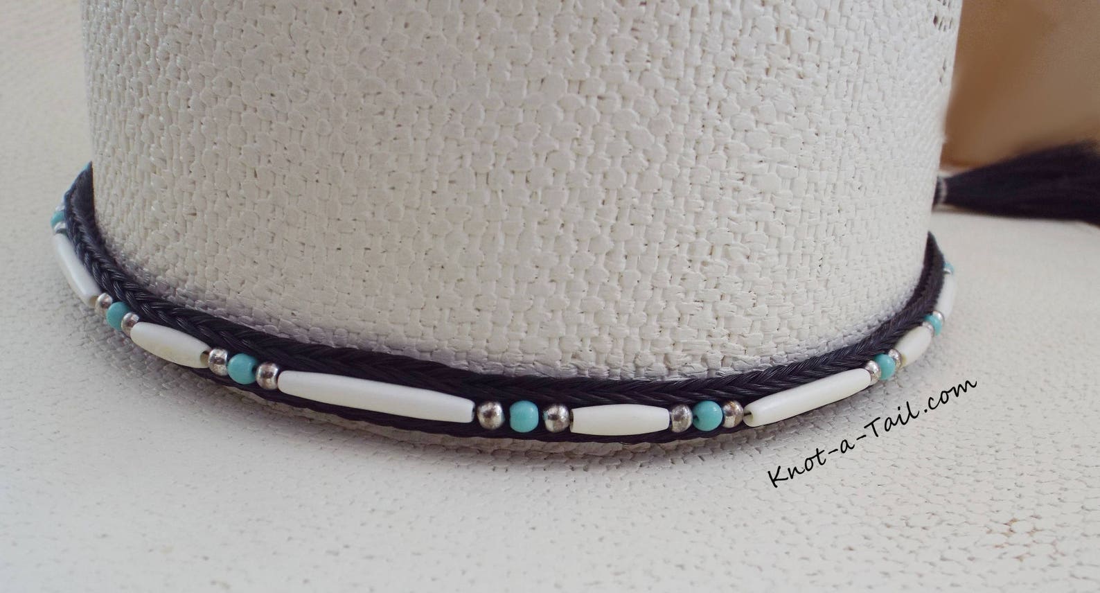 Bone Beaded Horsehair Hat Band Cowboy Horsehair Hat Band Etsy