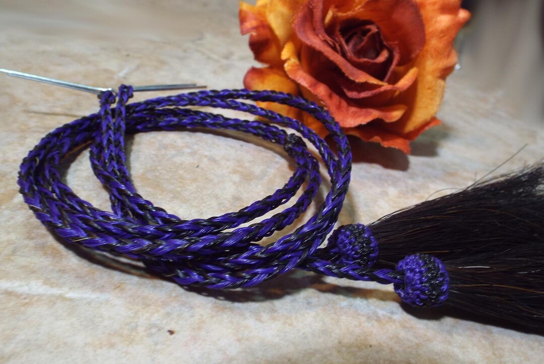 Stampede String Cowboy Hat Stampede String, Cowboy Chin Strap, PURPLE- Black Tassels ...