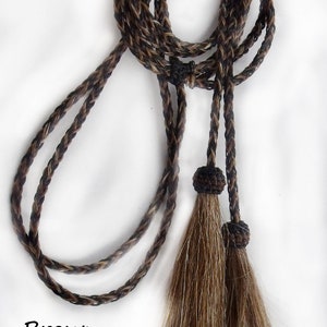 Horsehair hat string, Cowboy hat stampede string, chin strap, double loop design, hat string, horsehair tassel, all natural colors available
