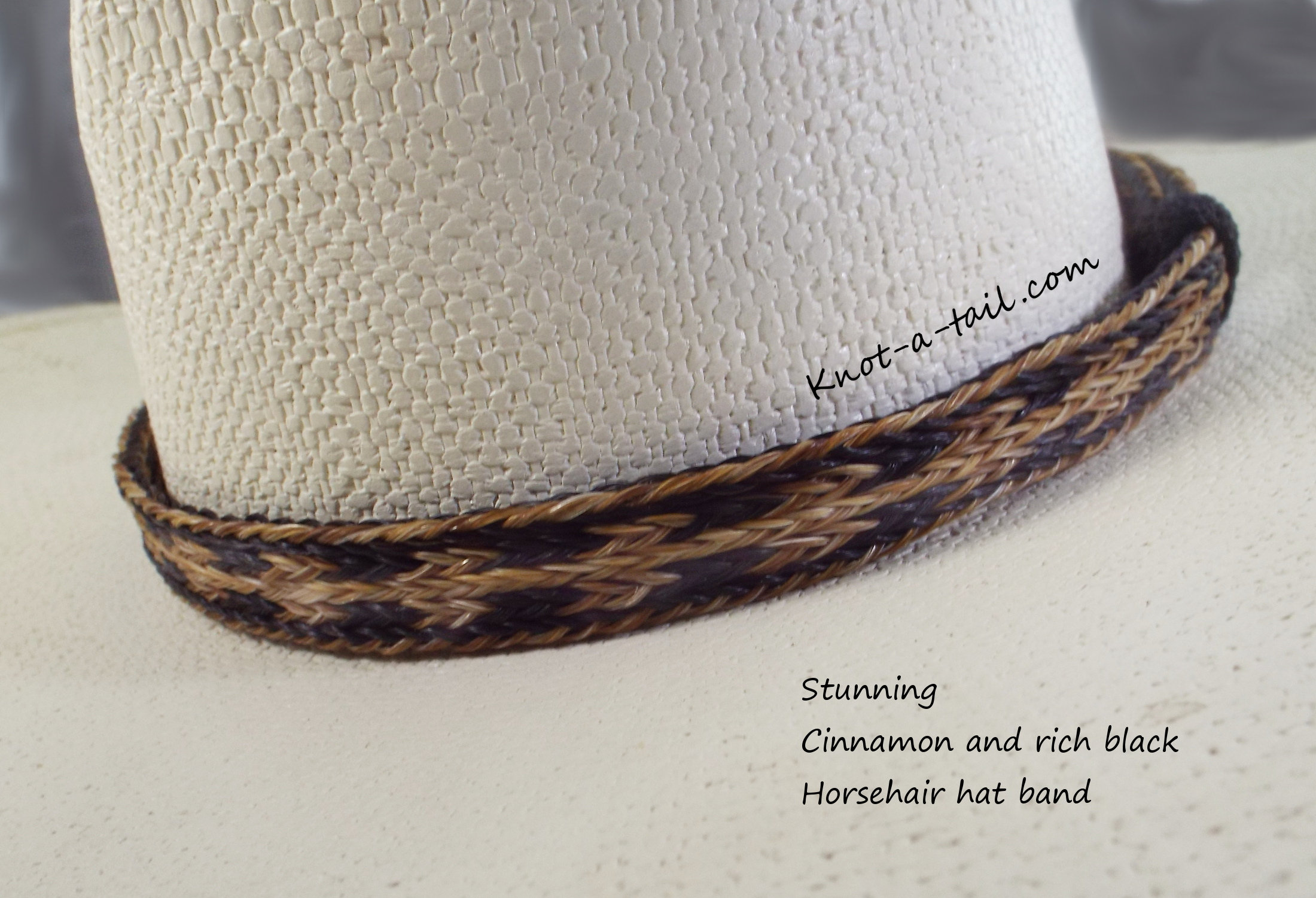 Handmade Cinnamon-black Horsehair Hat Band, Rodeo Style - Etsy