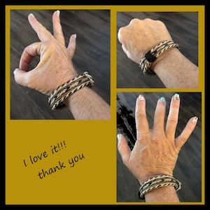 Pulsera de crin de caballo trenzada a mano, ajustable, estilo vaquero occidental imagen 4