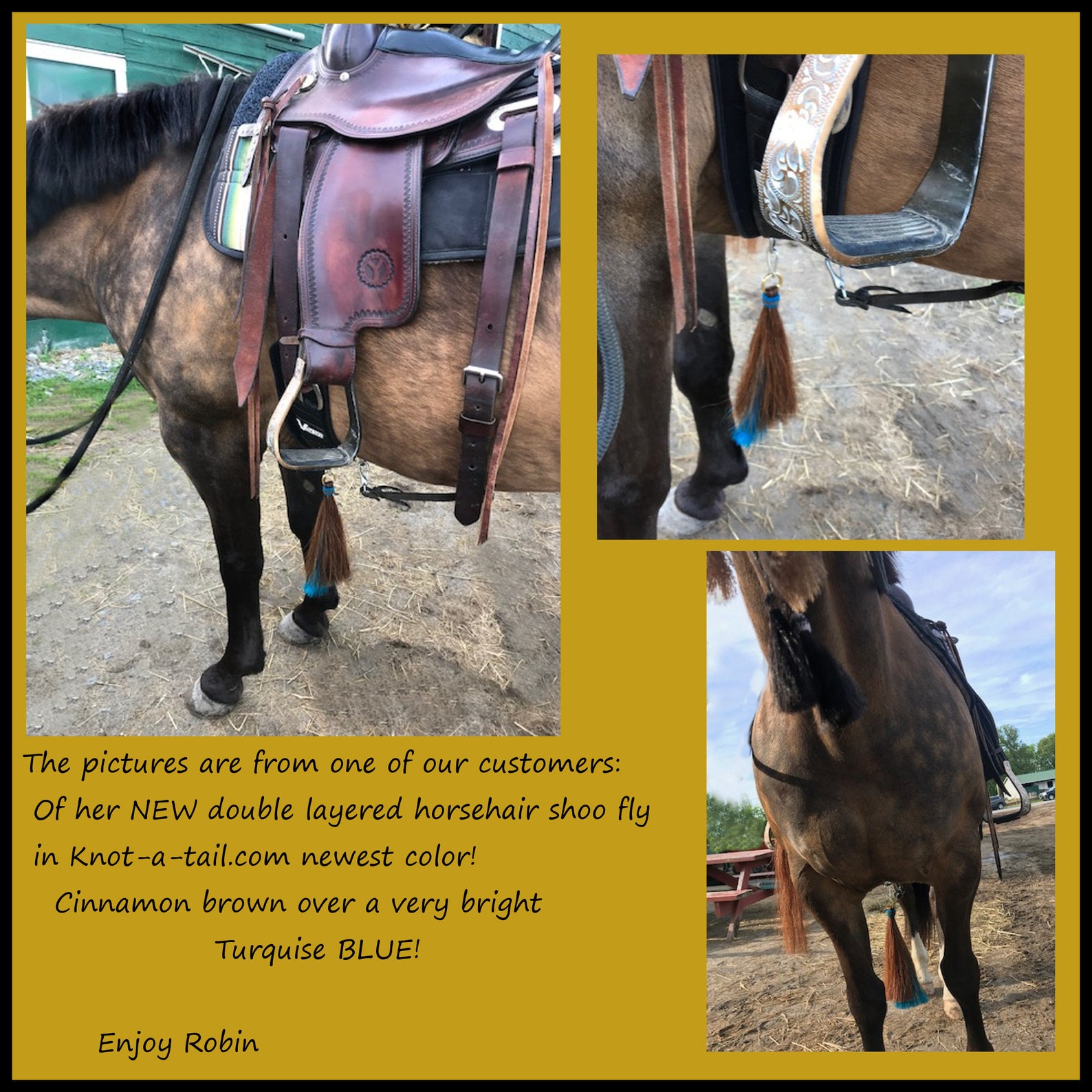 Horsehair Tassel Cinnamonturquoise Shoo Fly Tassel Shu Etsy