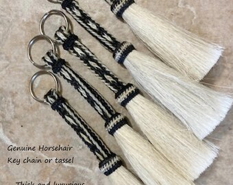 Hand-braided Horsehair Keychain, Western Tassel Design - Etsy