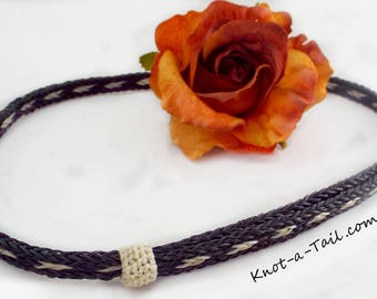 Lot : Bracelet en crins de cheval simple + porte clef simple - France
