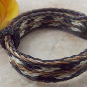 Pulsera de crin de caballo trenzada a mano, ajustable, estilo vaquero occidental imagen 12