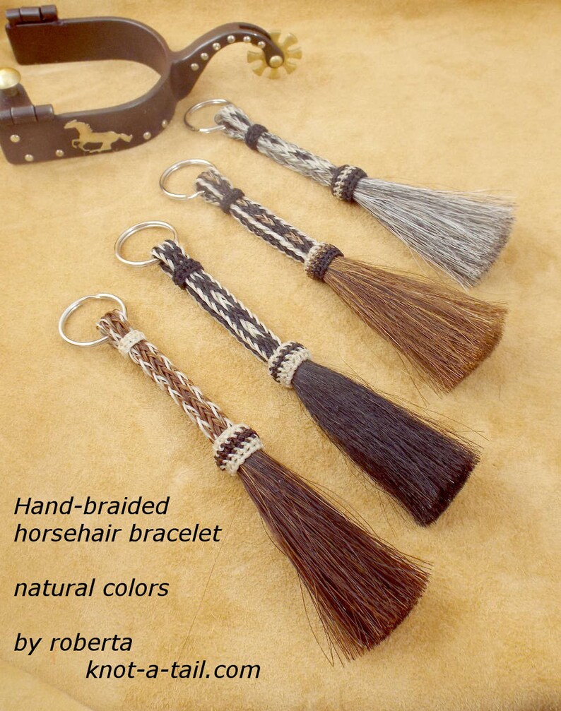 Horsehair keychain Handbraided horse hair key chain 8 Etsy