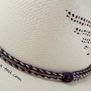 Grijze hoedenband van paardenhaar, zeer elegant, hoedenband van paardenhaar, paardenhaar, hoedenband, westernhoedband, Wonderfully BOLD, volledig natuurlijk grijs/zwart
