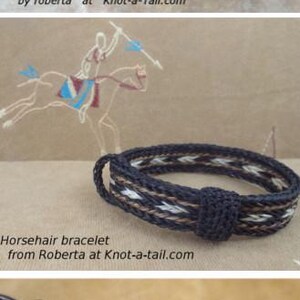 Pulsera de crin de caballo trenzada a mano, ajustable, estilo vaquero occidental imagen 15