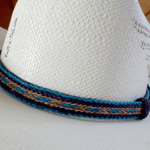 Boldest, horsehair hat band, Cinnamon-Turquoise, Cowboy horsehair hat band, No tassels, Western hat band, Rodeo, EXTREMELY Beautiful