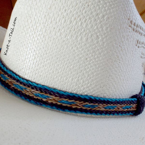 Le plus audacieux, bandeau pour chapeaux en crin de cheval, cannelle-turquoise, bandeau pour chapeaux de cow-boy en crin de cheval, sans pompons, bandeau pour chapeaux western, rodéo, EXTREMELY Beautiful