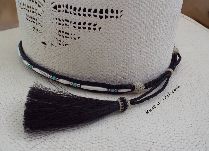 Bone Beaded Horsehair Hat Band Cowboy Horsehair Hat Band Etsy