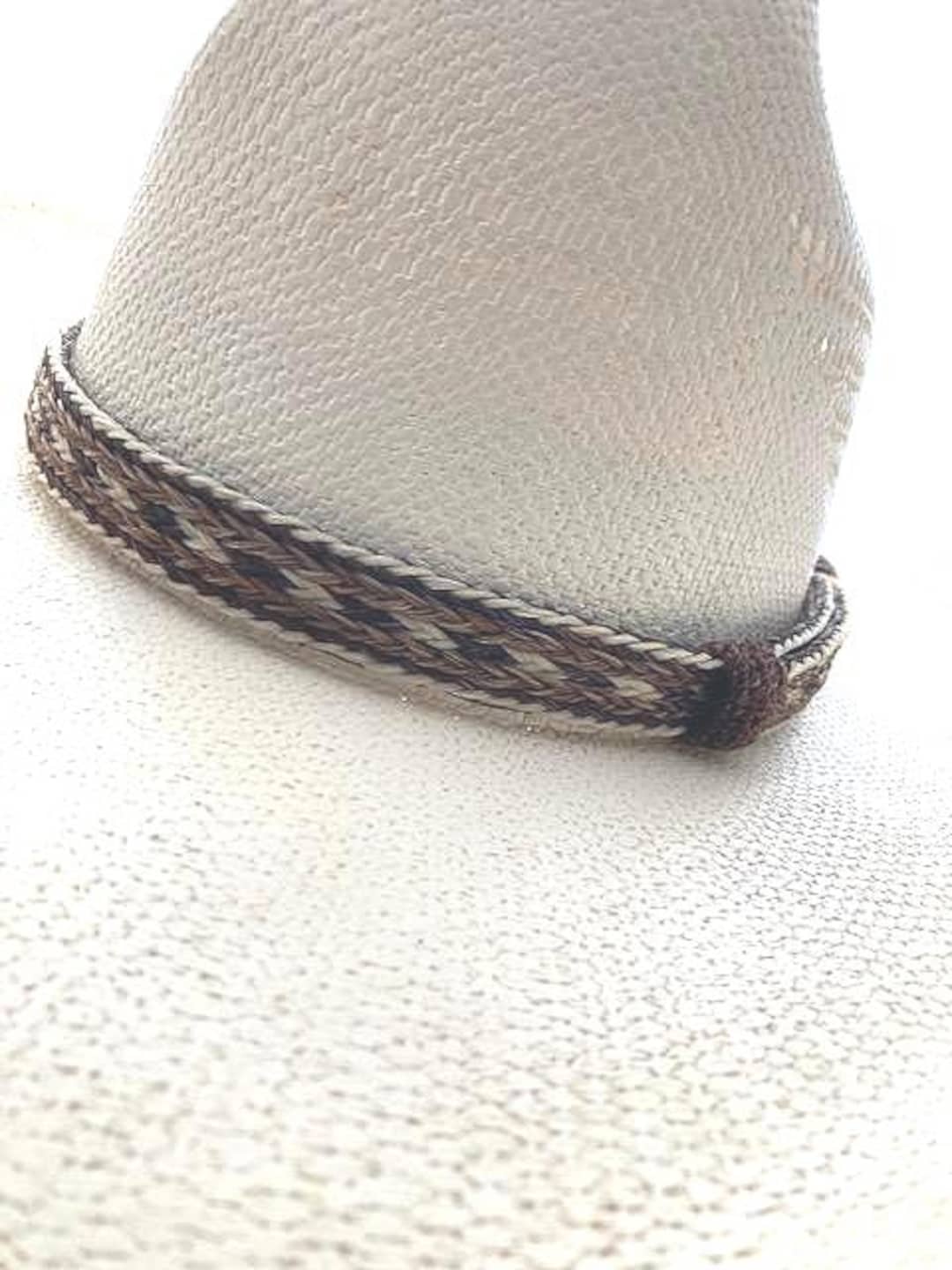 Longmire Horsehair Hat Band, Natural Brown Western Style - Etsy display picture 1