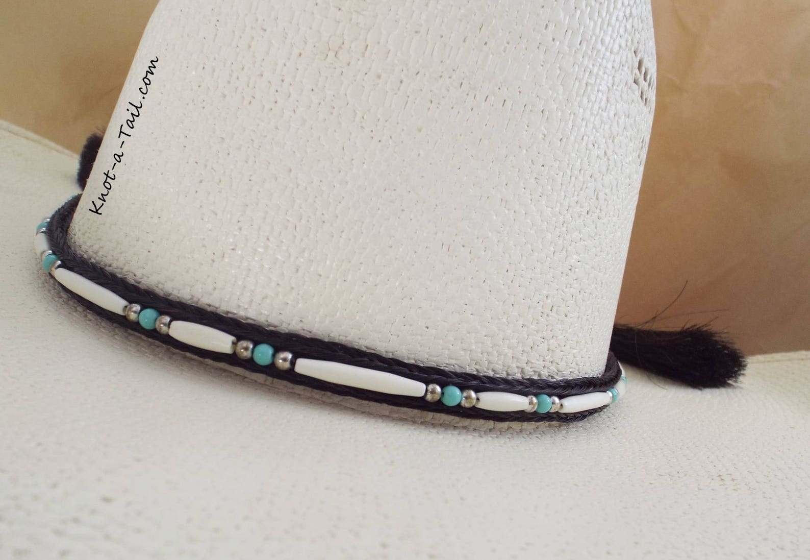 Bone Beaded Horsehair Hat Band Cowboy Horsehair Hat Band Etsy