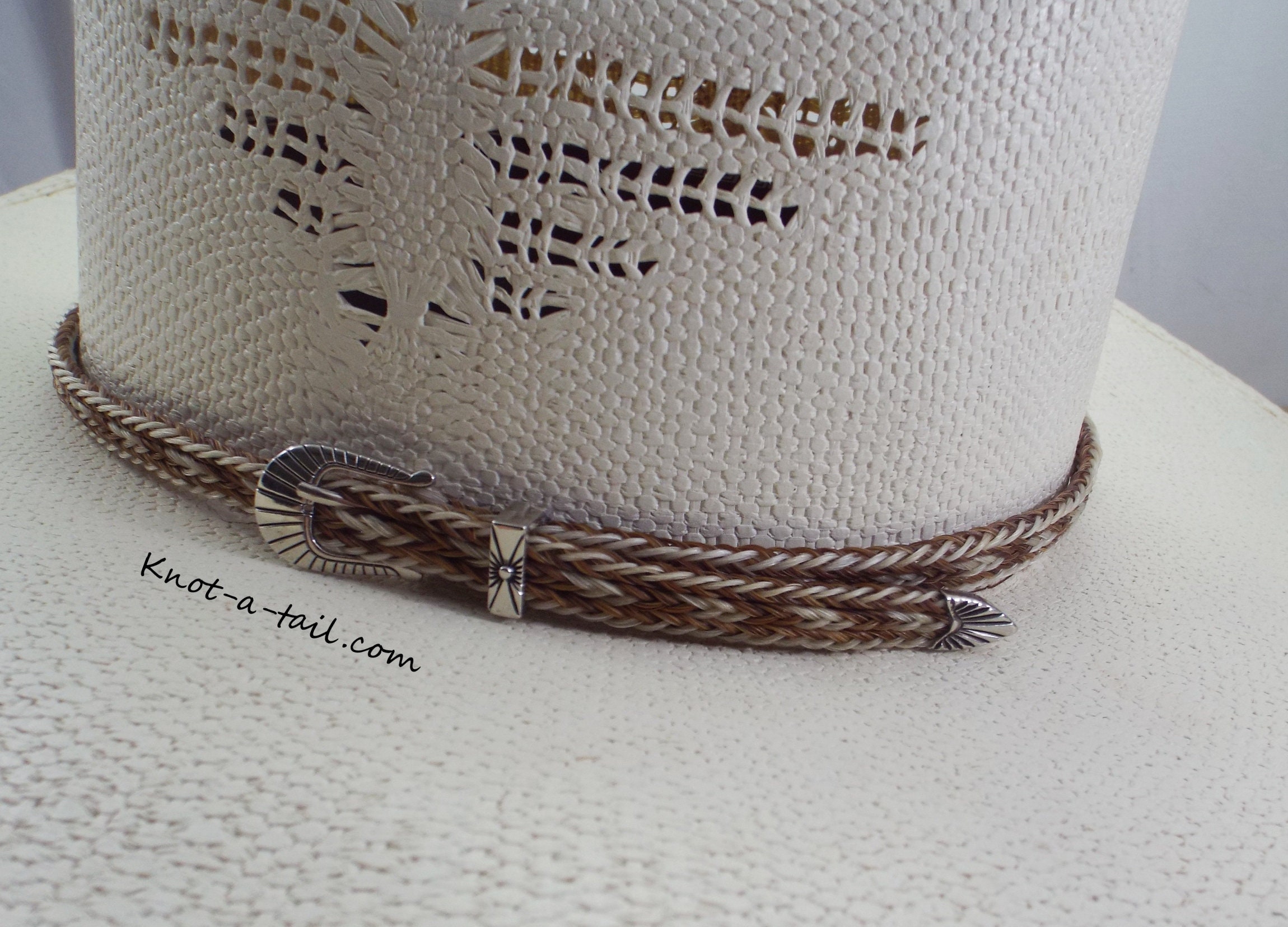 Chapeau de cow-boy cannelle Bonnet String crin de cheval Stampede string Full-Boucle Chaîne