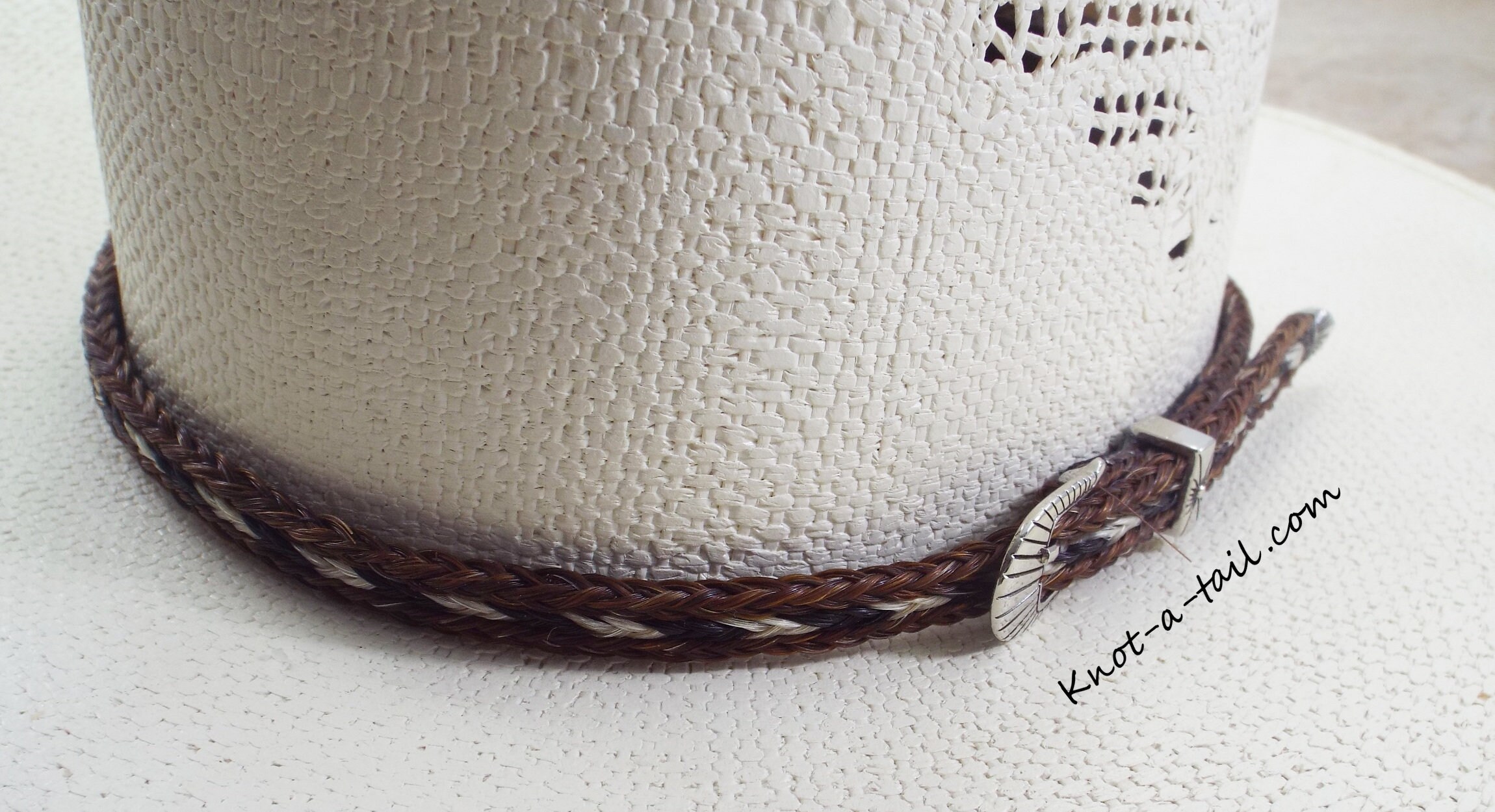 Horsehair Hat Band Cinnamonwhiteblack Cowboy Horse Hair Etsy