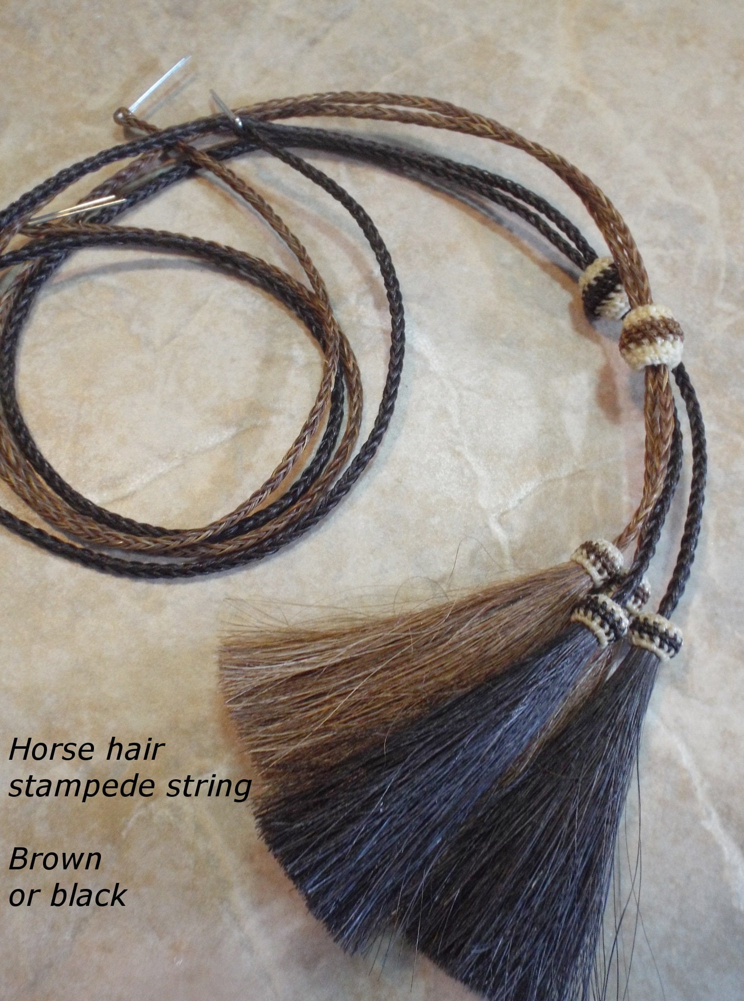 Stampede String Cowboy Hat Stampede String, Cowboy Chin Strap, Brown or Black Hand ...