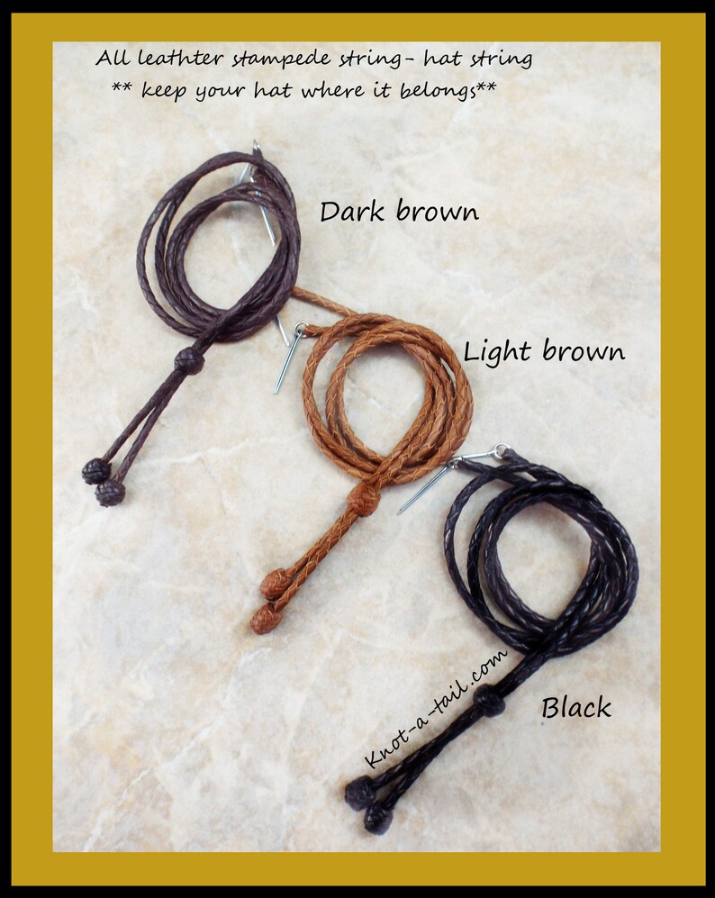 Leather Cowboy hat stampede string leather Cowboy hat Etsy