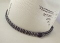 Horsehair hat band, Elegant, Cowboy horsehair hat band, No tassels, all natural, horsehair, Cowboy hat band, Western hat band, Gray/black