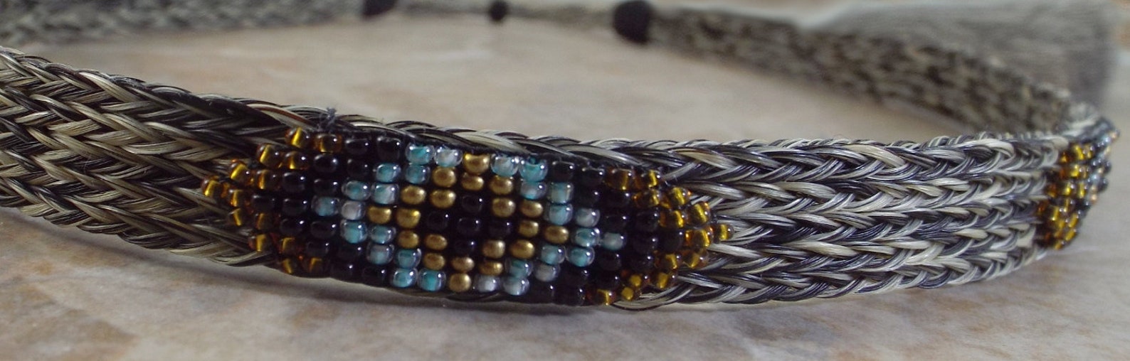 Hat Band Beaded Horsehair Hat Band BOLDEST Colors Western Etsy